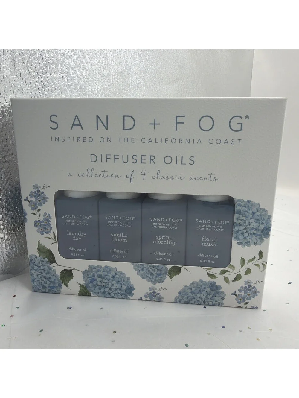 Sand + Fog Fragrance Diffuser Oil 4 Pack Laundry Day Vanilla Bloom Floral NEW
